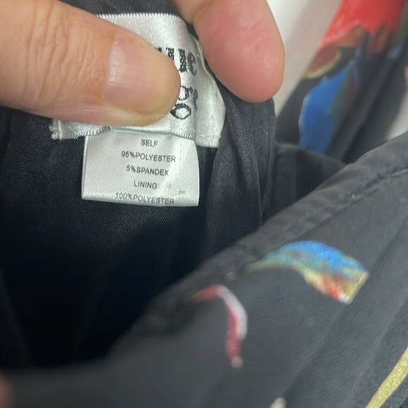 Unique Vintage Black Floral Roses One Shoulder Pinup Retro Dress Size Small - Picture 5 of 8